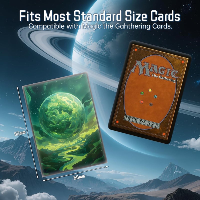 Kiiransr MTG Card Sleeves - Forest - Planet Basic Lands Series - Ultra Clear Front & Matte Finish Back, 100 Count Standard Size Matte Art Sleeve for Magic The Gathering - Image 4